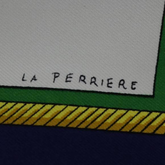 HERMES Carre 90  ""LES VOITURES A TRANSFORMATION"" Silk Blue Auth am6603 - Picture 12 of 14